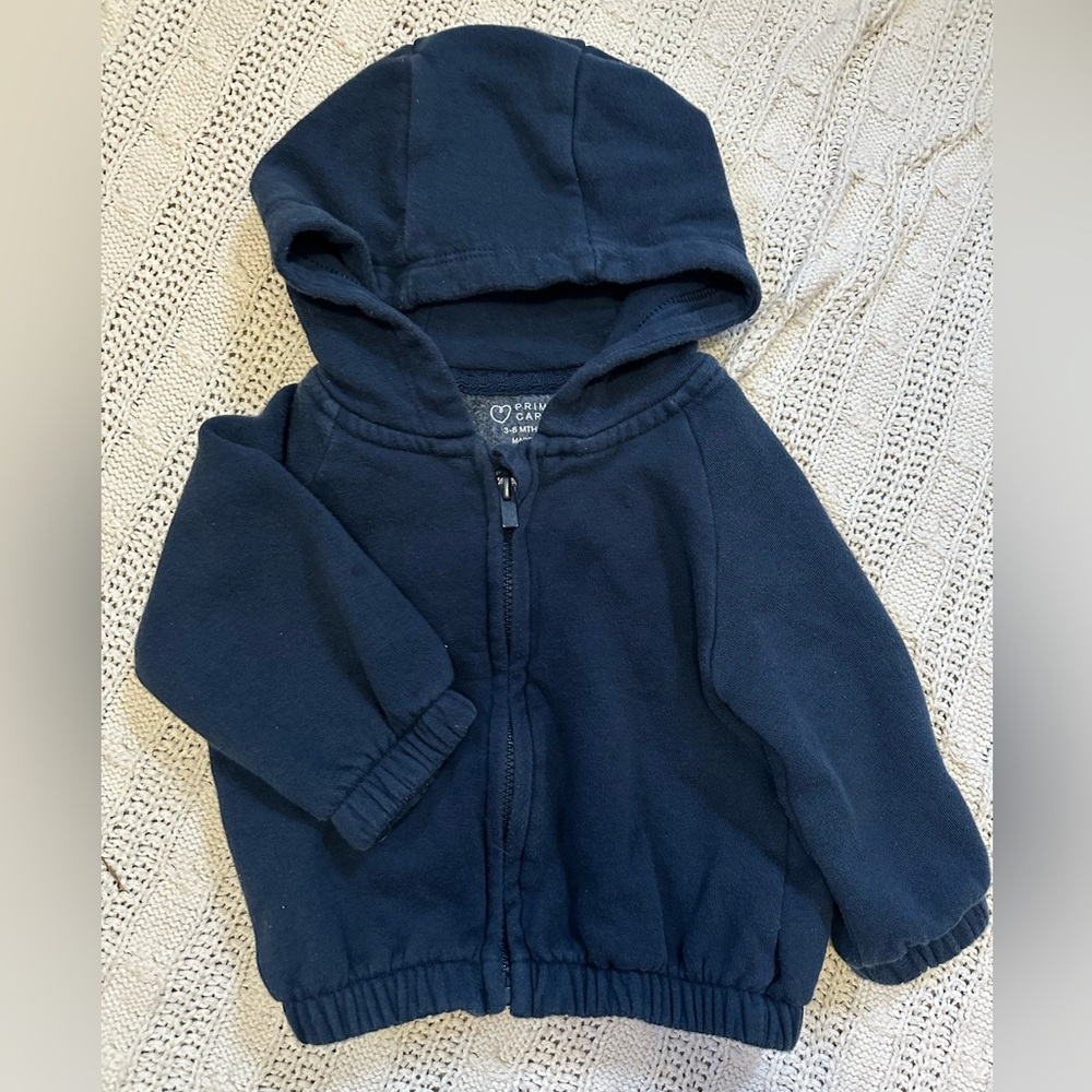 Primark Navy Hooded Zip-Up Sweatshirt for Kids